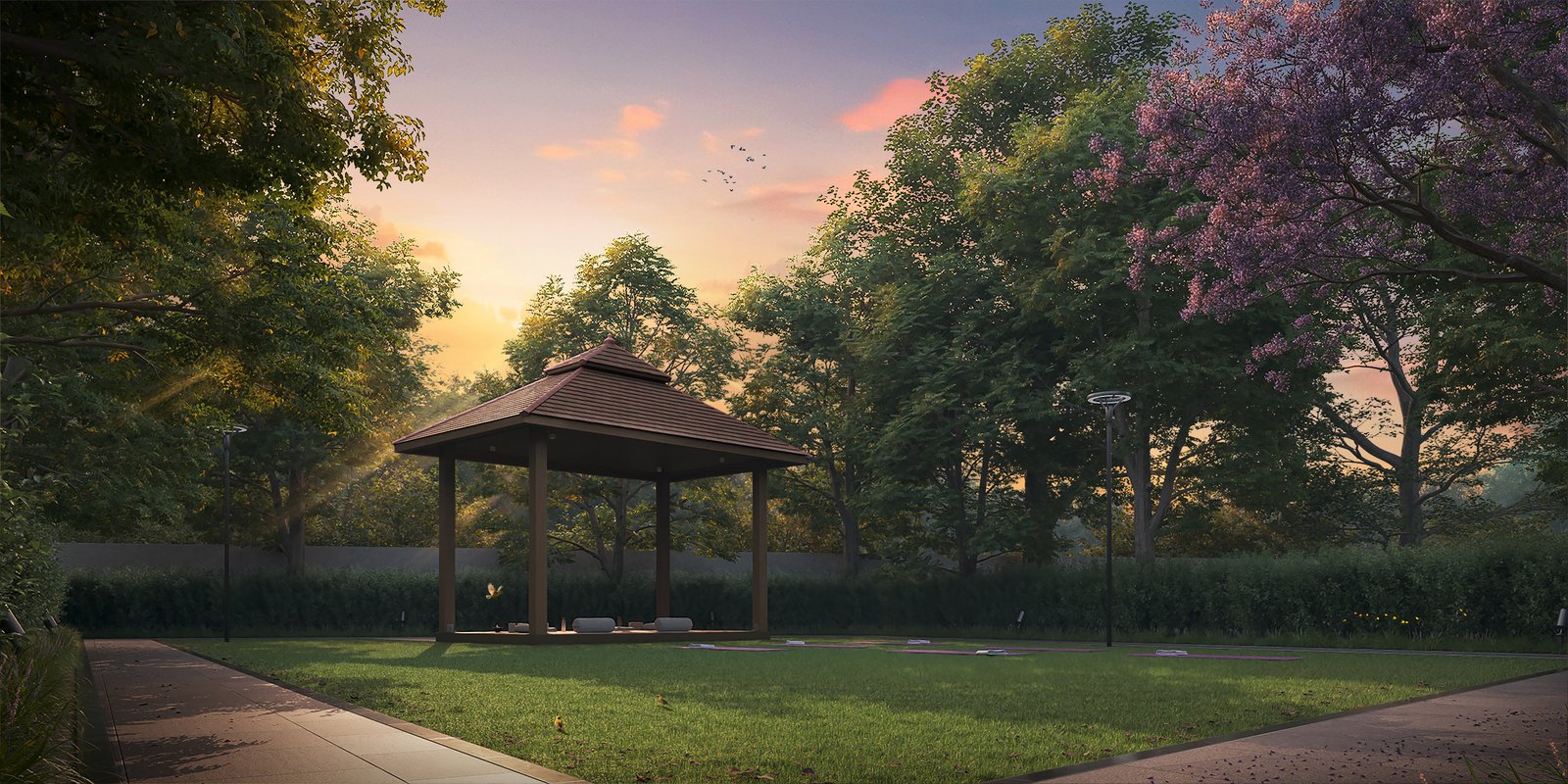 YOGA MEDITATION GARDEN MORNING